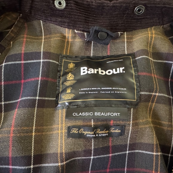 Barbour Beaufort waxed cotton jacket with liner XL - Picture 2 of 16
